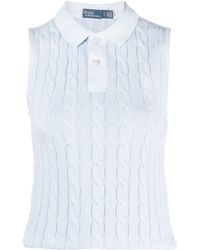 Polo Ralph Lauren - Knitted Sleeveless Polo Shirt - Lyst