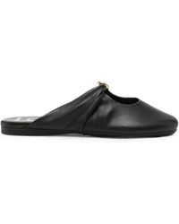 Loewe - Pebble Soft Leather Slippers - Lyst