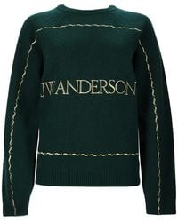 JW Anderson - Logo-Embroidered Wool Sweater - Lyst