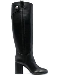 Casadei - 90mm Knee-high Leather Boots - Lyst