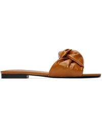 BY FAR - Lima Knot-Detailed Slip-On Leather Sandals - Lyst