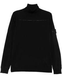 Stone Island - Ghost Logo-Patch Roll-Neck Sweater - Lyst