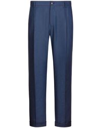 Dolce & Gabbana - Pressed-crease Linen Chino Trousers - Lyst