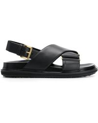 Marni 'Fussbett' Sandalen - Schwarz