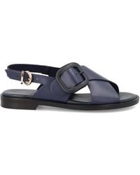Frau - Crossover-Strap Buckled Sandals - Lyst