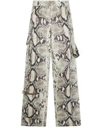 Roberto Cavalli - Python-Print Cargo Pants - Lyst