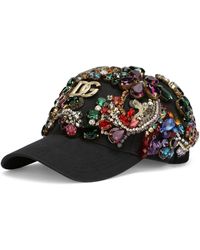 Dolce & Gabbana - Dg-logo Rhinestone-embellished Baseball Cap - Lyst