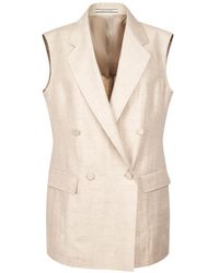 Tagliatore - Double-Breasted Sleeveless Waistcoat - Lyst