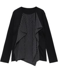Y's Yohji Yamamoto - ストライプ ラッフルトップ - Lyst
