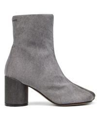 MM6 by Maison Margiela - Anatomic Satin Ankle Boots - Lyst