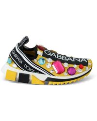 Dolce & Gabbana - Sorrento Crystal-Embellished Sneakers - Lyst