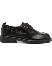 Linda Baumann - Crocodile-Effect Lace-Up Loafers - Lyst