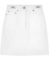 Versace - Medusa-buttons A-line Denim Skirt - Lyst
