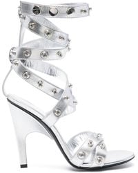 The Attico - Cosmo 105mm Leather Sandals - Lyst