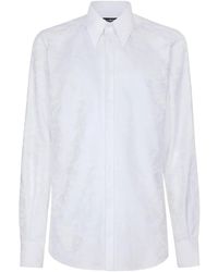 Dolce & Gabbana - Martini-Fit Floral-Jacquard Cotton Shirt - Lyst