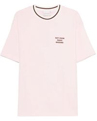 Drole de Monsieur - Ribbed-Trim T-Shirt - Lyst