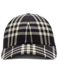 Burberry - Karierte Baseballkappe - Lyst