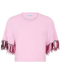 Rabanne - Dangle-detailing Cropped T-shirt - Lyst