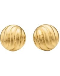 David Yurman - 18Kt Sculpted Cable Stud Earrings (8Mm) - Lyst