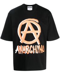 Moschino - Graphic-print Organic-cotton T-shirt - Lyst