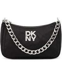 DKNY - Logo-Detail Chain Shoulder Bag - Lyst