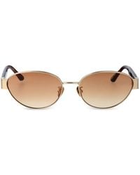 Linda Farrow - Sheri Oval-Frame Sunglasses - Lyst