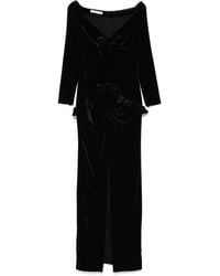 Alessandra Rich - リボンディテール ベルベットドレス - Lyst