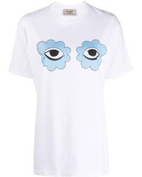 ALESSANDRO ENRIQUEZ - T-Shirt mit Augen-Print - Lyst