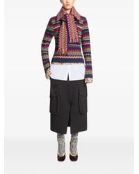 Dries Van Noten - Jacquard-Wool Collar - Lyst