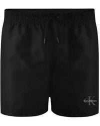 Calvin Klein - Logo-Print Drawstring Swim Shorts - Lyst