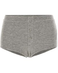 Entire studios - Booty Buttons-Ribbed Shorts - Lyst