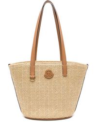 Moncler - Small Hubba Raffia Tote Bag - Lyst