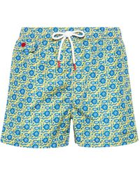 Kiton - Graphic-print Swim Shorts - Lyst