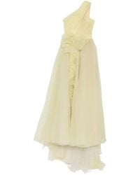 Marchesa - One-Shoulder Ruffled Gown - Lyst