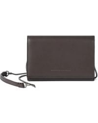 Brunello Cucinelli - Calfskin Wallet With Detachable Precious Strap - Lyst