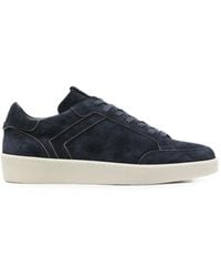 Canali - Baskets En Daim À Empiècements - Lyst