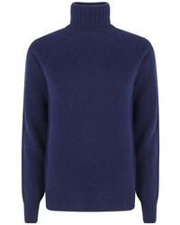 Drumohr - Roll-Neck Raglan-Sleeve Sweater - Lyst