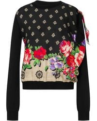 Moschino - Floral-Pattern Bow-Detail Sweater - Lyst