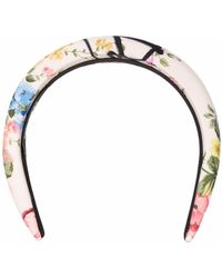 DSquared² Stirnband mit "Flora"-Print - Weiß
