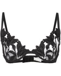Fleur du Mal - Lily Lace Plunge Demi Bra - Lyst