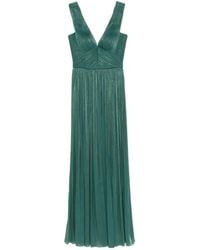 Costarellos - Anilia Pleated V-Neck Maxi Dress - Lyst