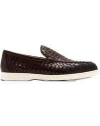 Doucal's - Woven leather loafers - Lyst