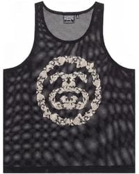 DENIM TEARS - X <Stussy Logo-Print Mesh Tank Top - Lyst
