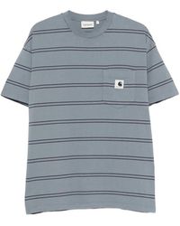 Carhartt - Stripe-Pattern Pocket T-Shirt - Lyst