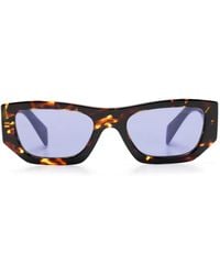Prada - Tortoiseshell Rectangle-Frame Sunglasses - Lyst