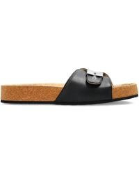 Balenciaga - X Scholl Buckle-Fastening Leather Slides - Lyst