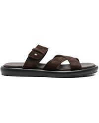 JOHN HARRISON - Suede Crossover Sandals - Lyst