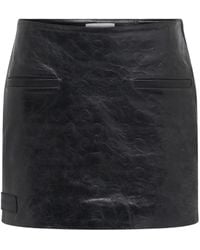 Marine Serre - Glossy Moon Leather Skirt - Lyst