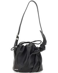 ROTATE BIRGER CHRISTENSEN - Mini Bon Bon Knot-Detail Leather Shoulder Bag - Lyst