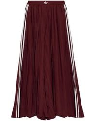 adidas - Pleated Wide-Leg Track Pants - Lyst